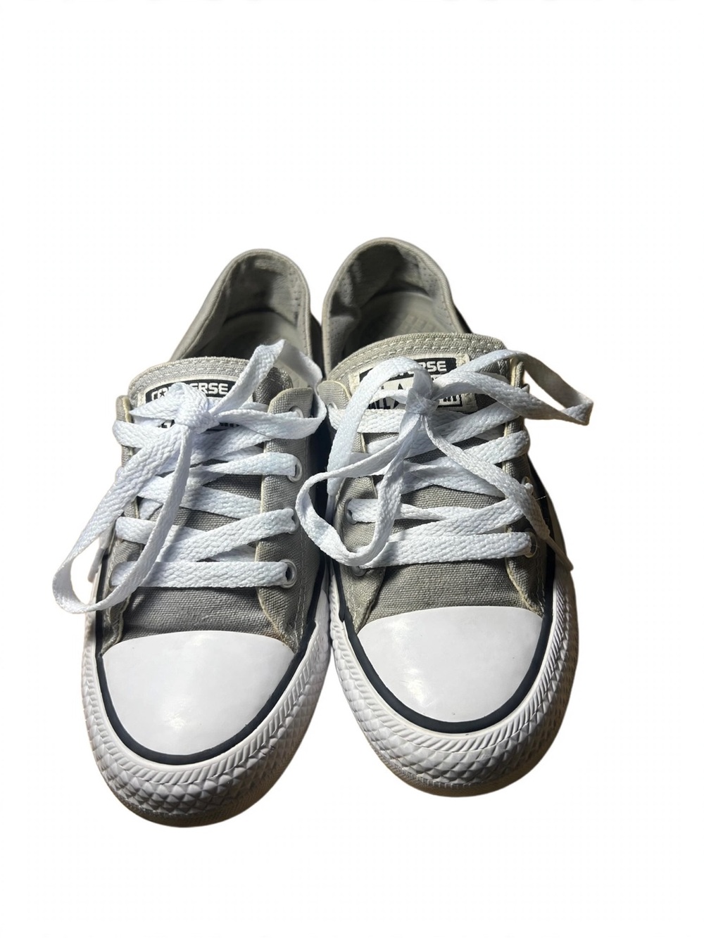 Converse Kids or Unisex Low Top Sneakers in Gray and White